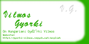vilmos gyorki business card